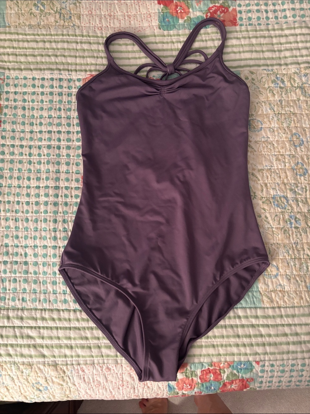 Girls Size 14 Purple Leotard with Strappy Back